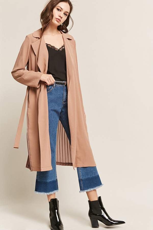 Forever 21 Woven Accordion-Pleat Duster Jacket