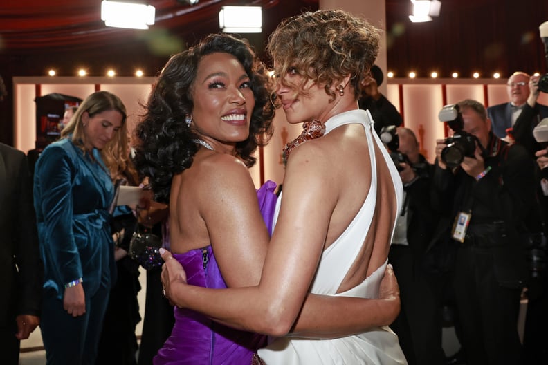 Angela Bassett and Halle Berry at the 2023 Oscars