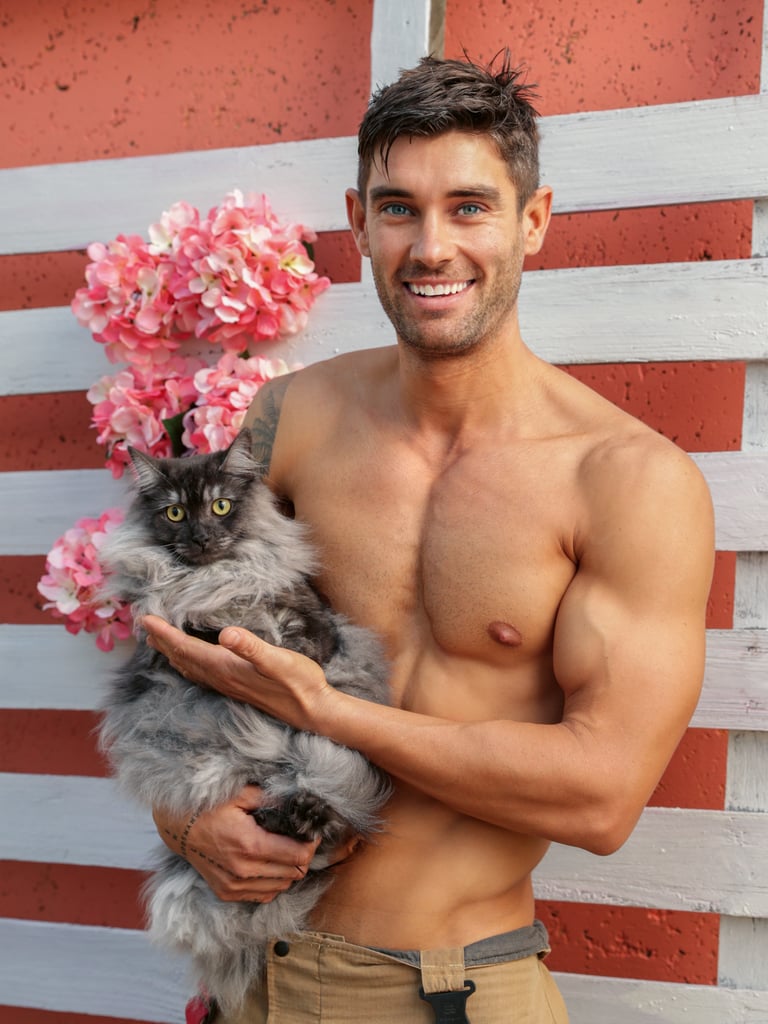 Photos of Shirtless Australian Firefighters Baby Animals