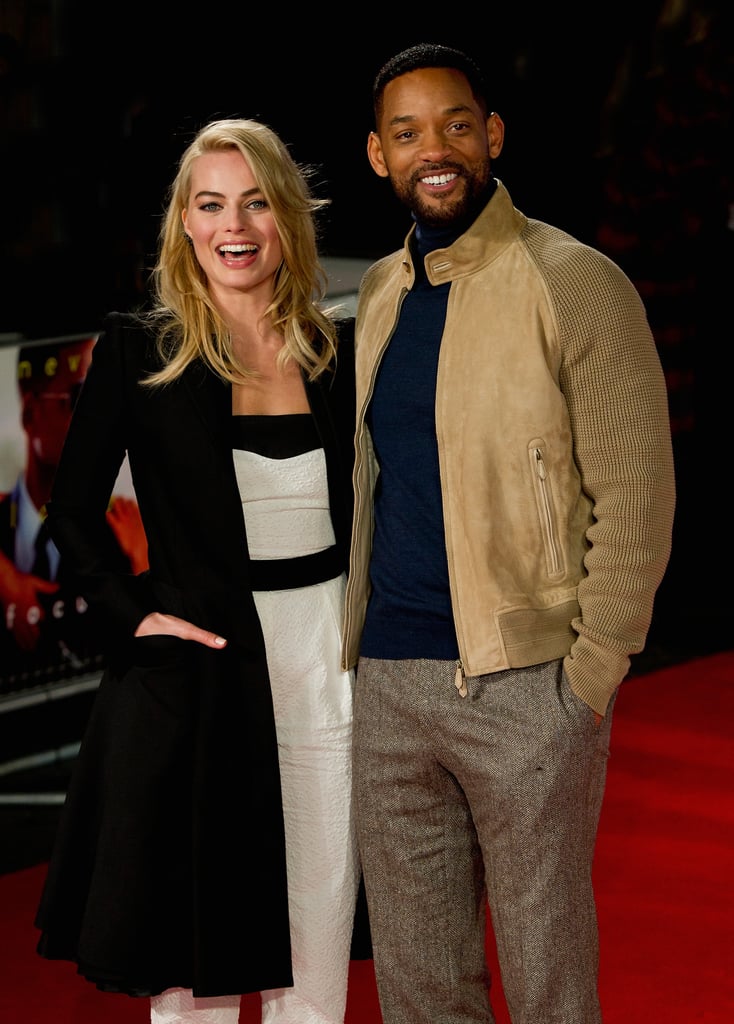 Margot Robbie and Will Smith brought a high dose of hotness to the red carpet while promoting their new movie, Focus, in London on Wednesday.