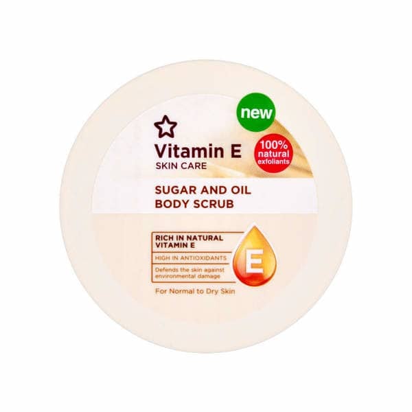 Superdrug Vitamin E Sugar / Oil Body Scrub Beauty Products in Love