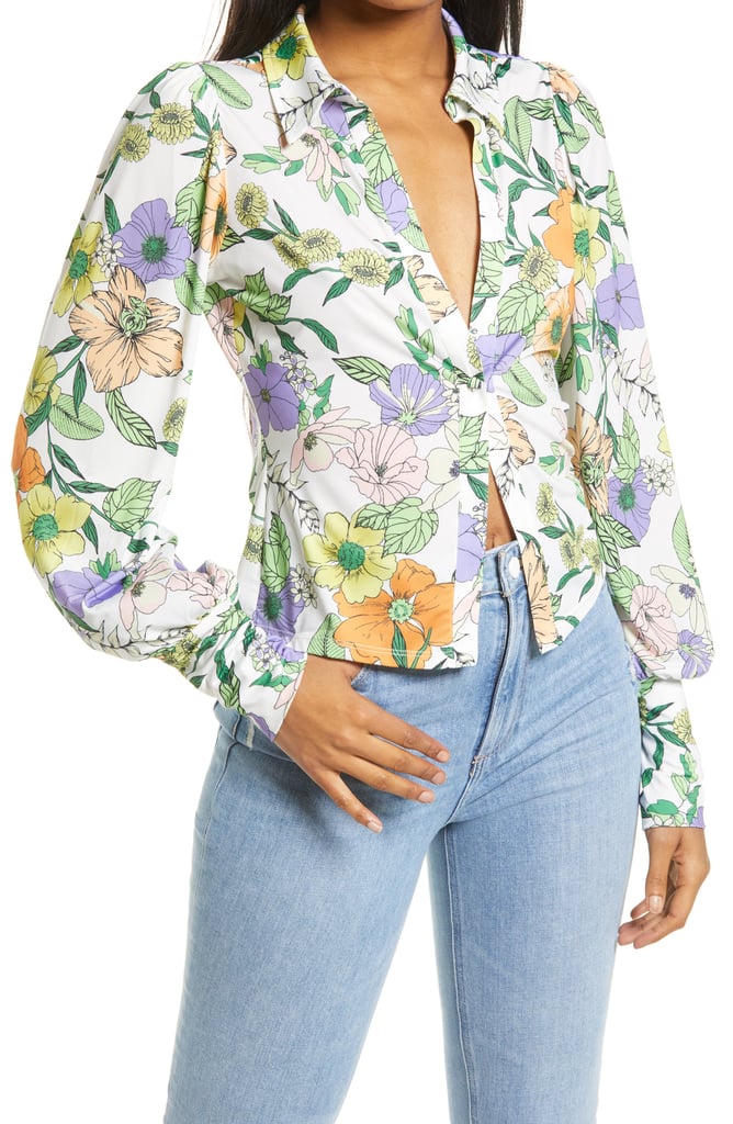 AFRM Zayne Tie Dye Print Blouse