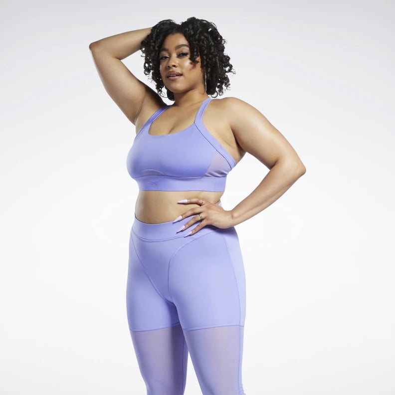 Reebok Cardi B Bralette (Plus Size) - Purple