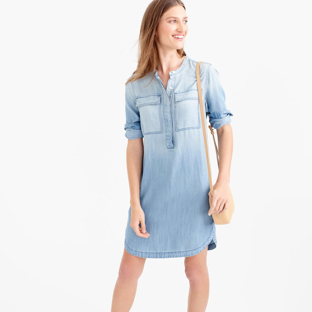 chambray maxi shirtdress