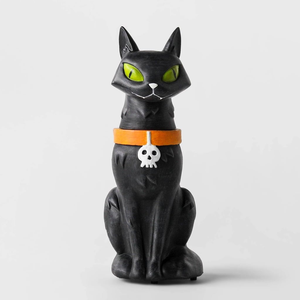 Animate Black Cat Statue Decorative Halloween Prop