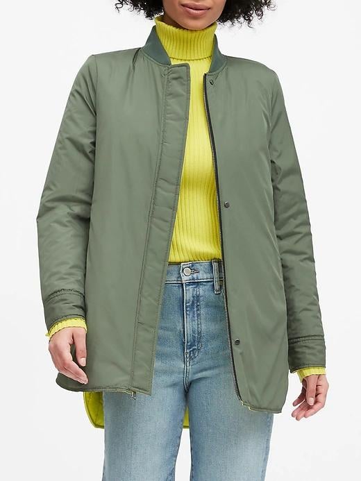 Banana republic water resistant bomber outlet