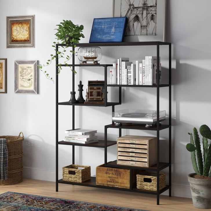 Geometric bookcase room outlet divider