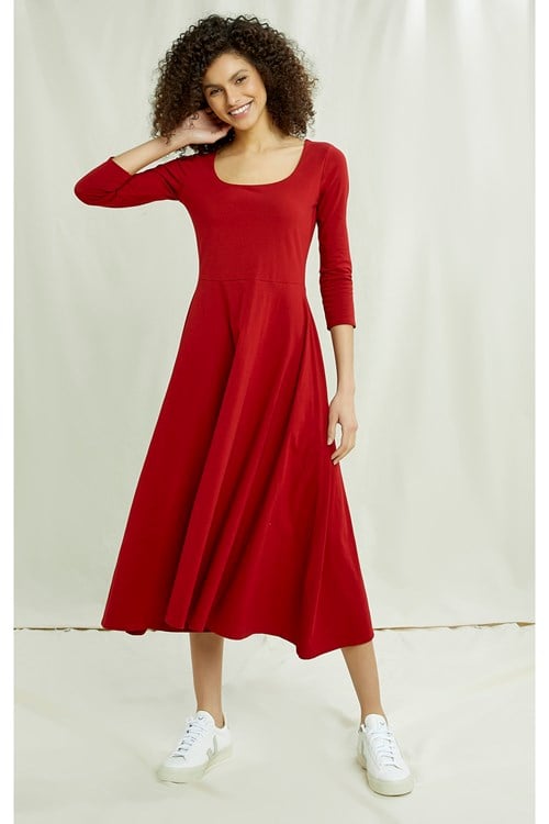 People Tree Valencia Dress in Red