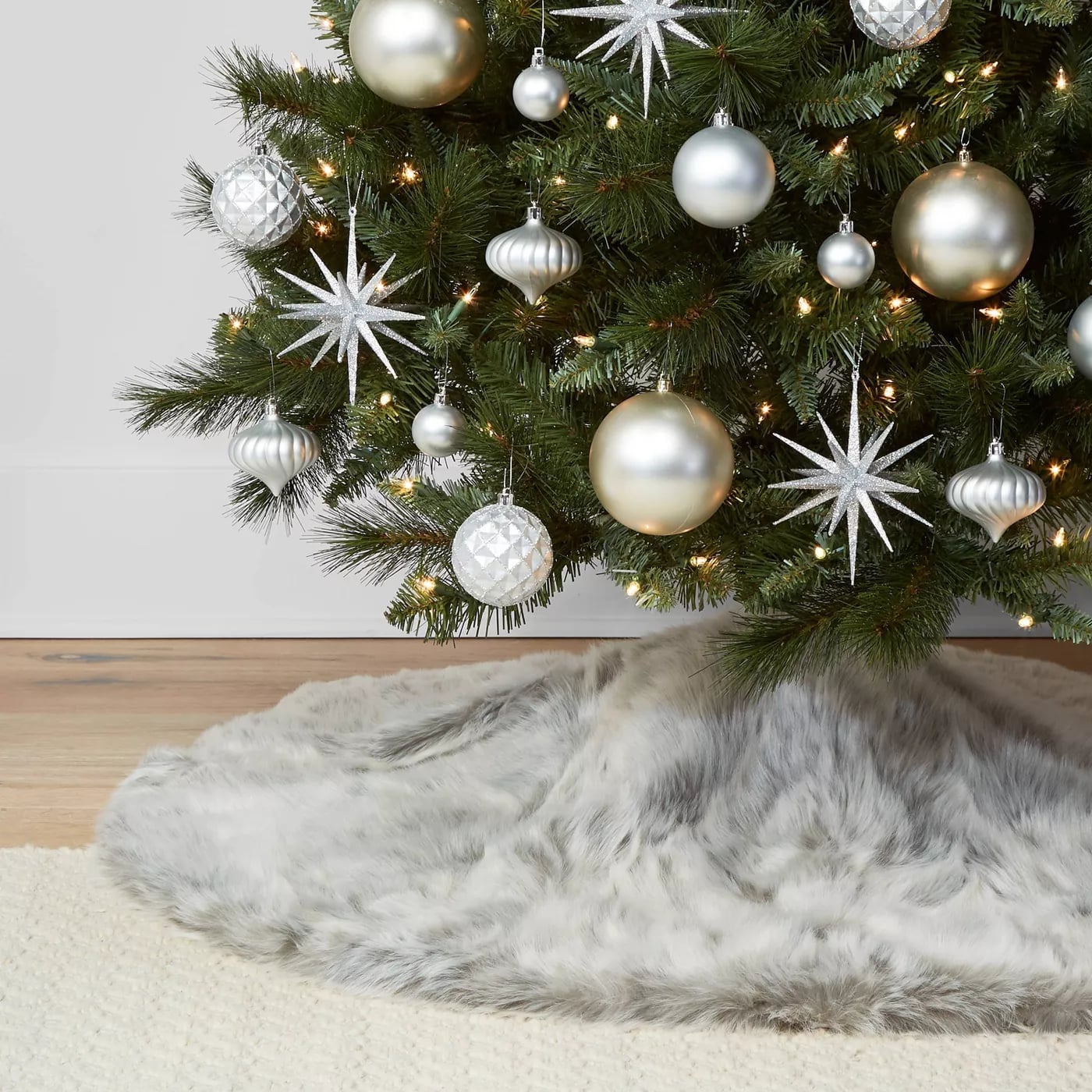 Gray Faux Fur Christmas Tree Skirt Target S Christmas Decorations Are Here For The Season And We Re Already Filling Up Our Carts Popsugar Home Photo 97