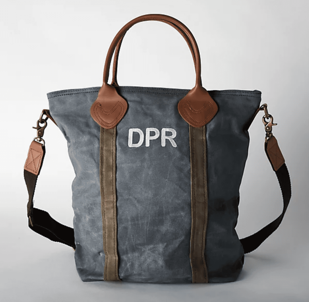 Slate Waxed Canvas Travel Tote by Thing’s Remembered