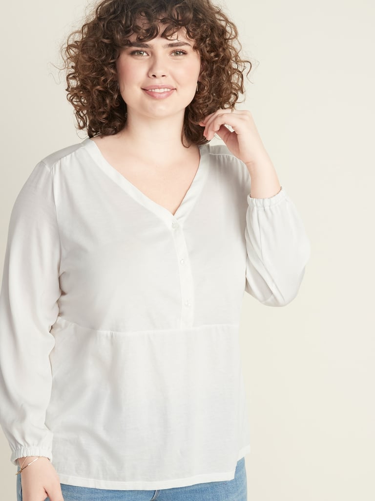 Old Navy Waist Defined Plus Size Henley Top Best Products On