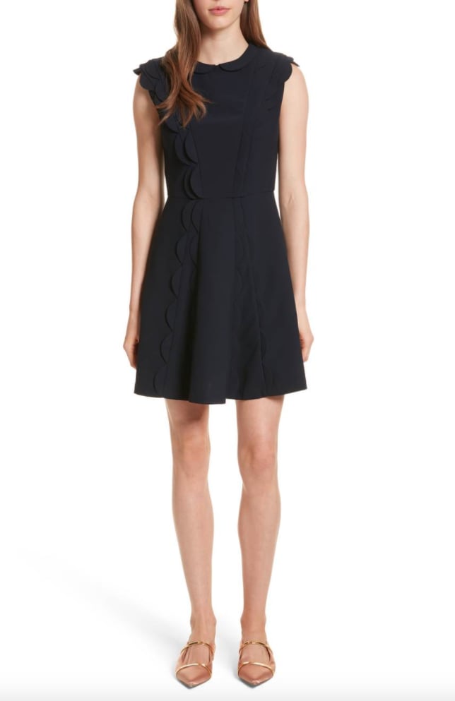 Ted Baker Scalloped Panel Fit & Flare Dress