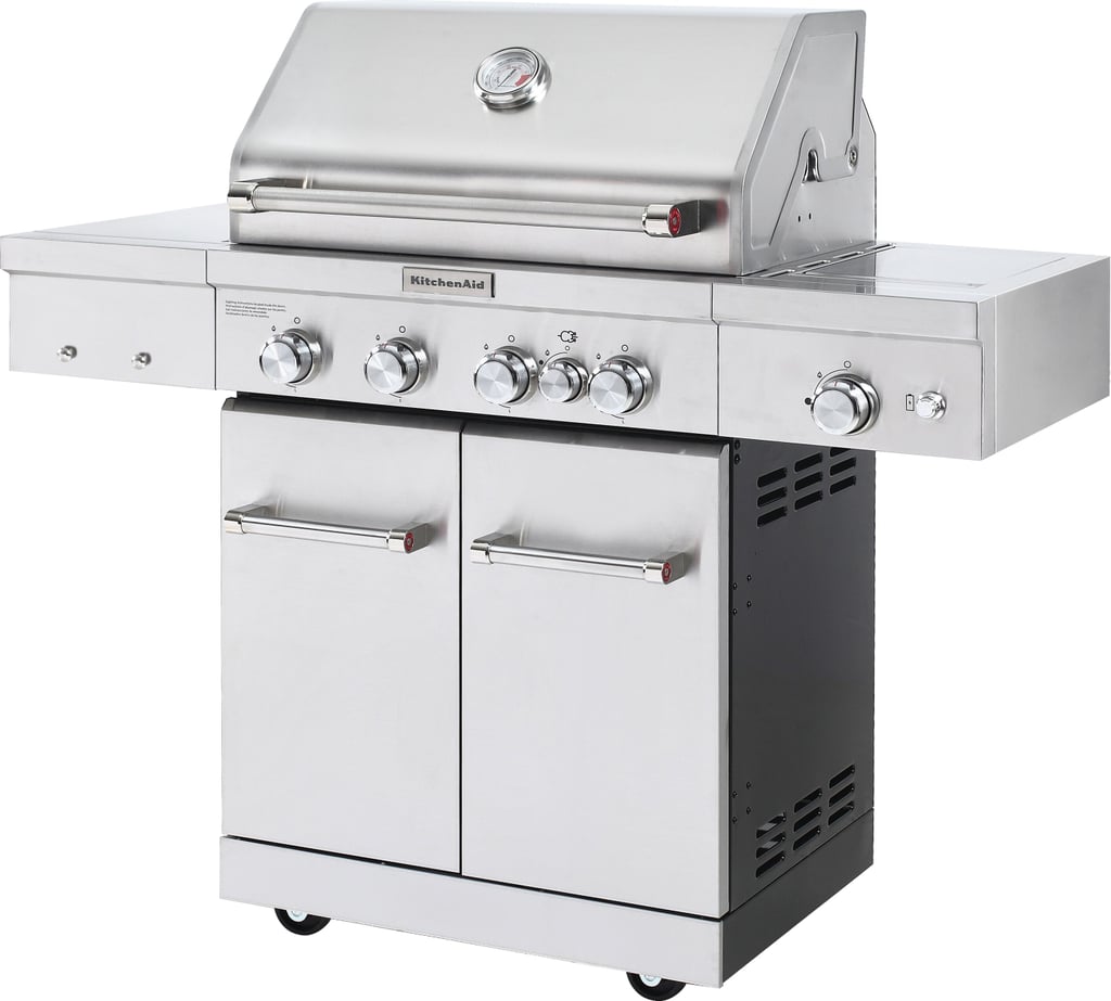 Kitchenaid 4 Burner Free Standing Liquid Propane 68000 BTU Gas Grill With Cabinet