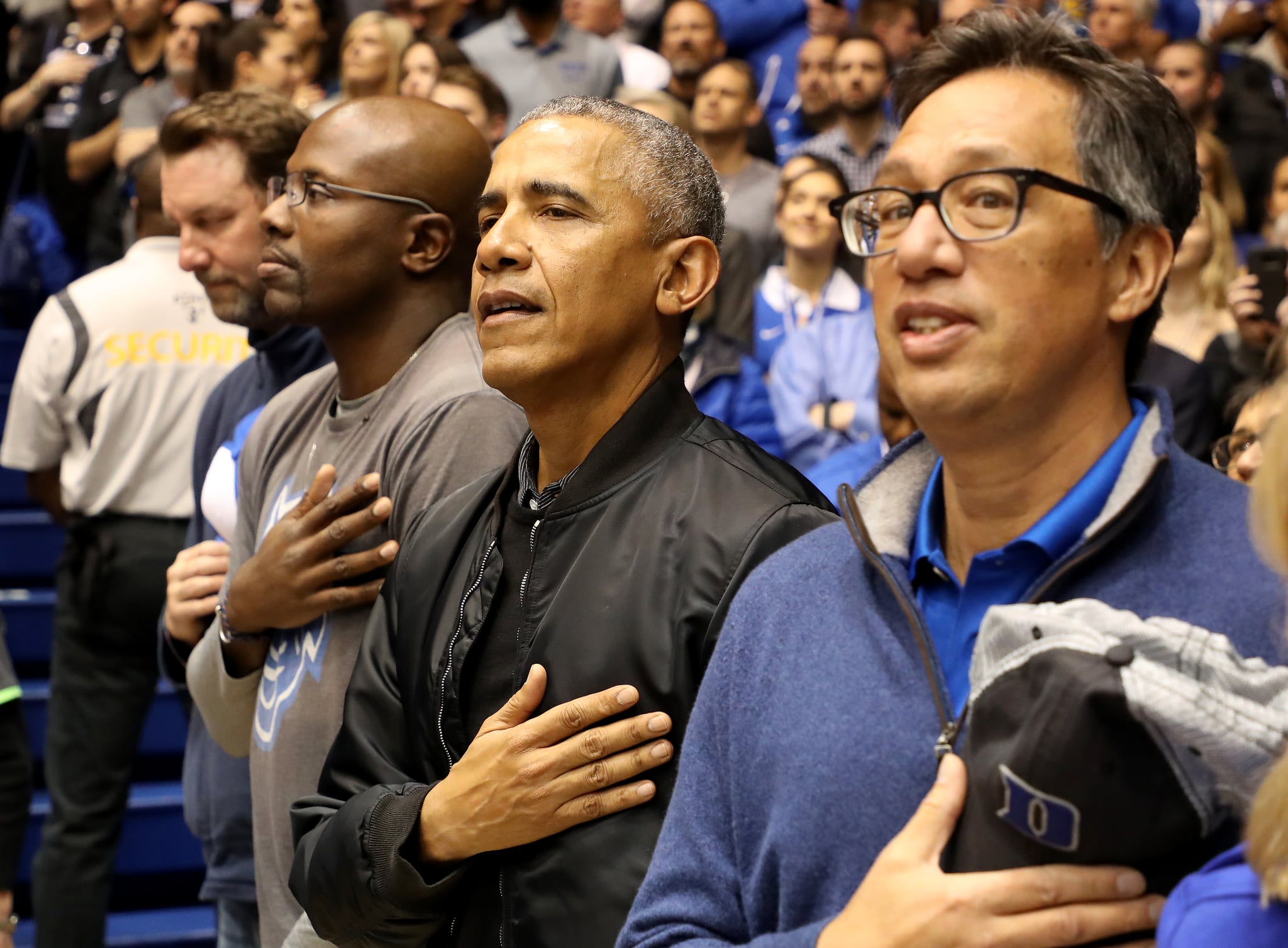 Barack Obama At The Unc Duke Basketball Game Feb 2019 Popsugar