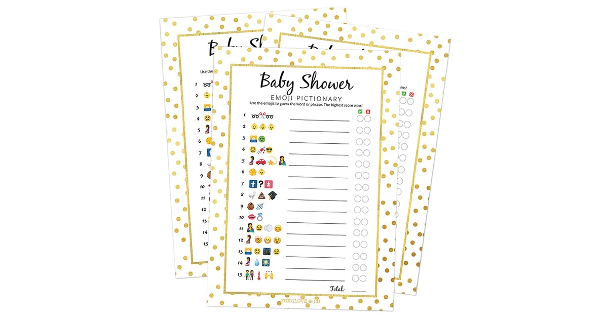 Polka-Dot Emoji Pictionary Baby Shower Game | Coed Baby Shower Games | POPSUGAR UK Parenting ...
