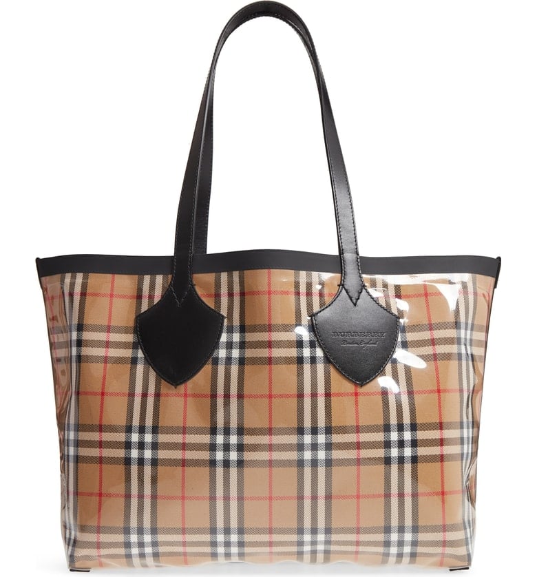 Burberry Giant Vintage Transparent/Check Reversible Tote
