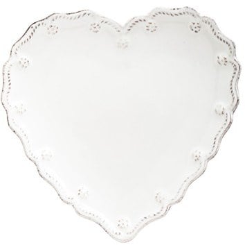 Juliska "Berry and Thread" Heart Shaped Cocktail Plates (Set of 4)