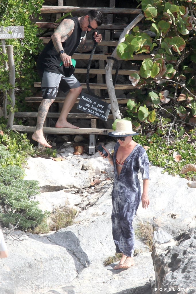 Pink and Carey Hart at the Beach in Mexico February 2019