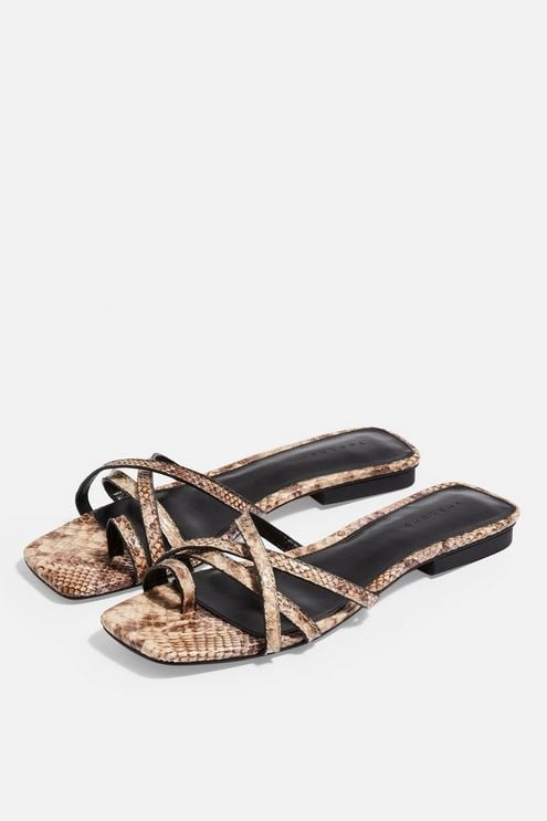 topshop gold flat sandals