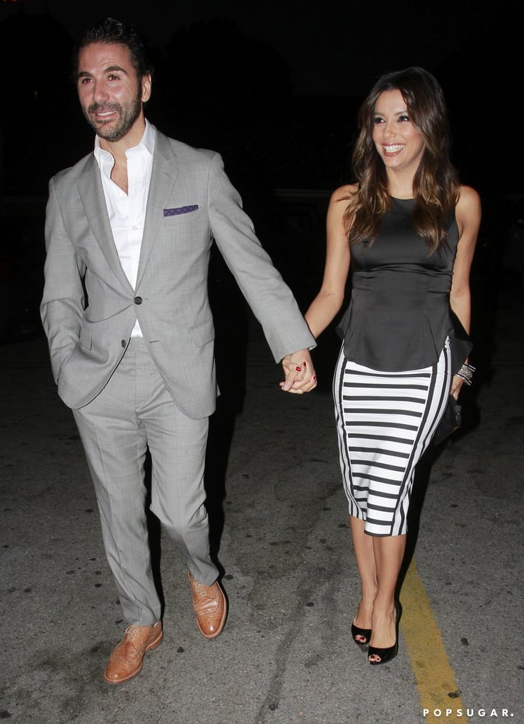 Eva Longoria and her boyfriend, Jose Antonio Baston, stayed close while out in LA on Thursday.