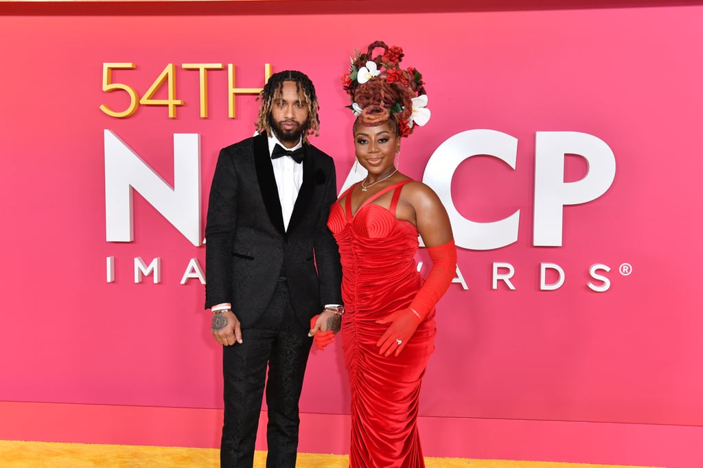 Derrick Hayes and Pinky Cole at the 2023 NAACP Image Awards