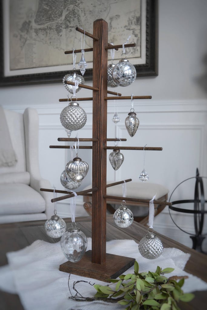 Rustic Stained Christmas Tree Ornament Holder