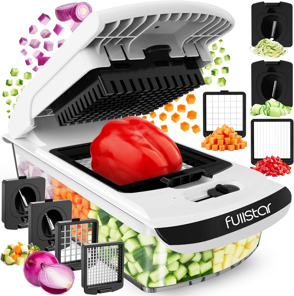 Fullstar The Original Pro Chopper ($25, originally $50)
The fact that you can grab this multi-use pro veggie chopper for 50 percent off is wild. Not only is it simple to use and set up, it helps you save time during cleanup as you can toss the entire item onto the top rack of your dishwasher in a pinch. It's equipped with a five-cup capacity bin and razor-sharp, stainless steel, rust-resistant blades. Needless to say, it definitely belongs in your kitchen.