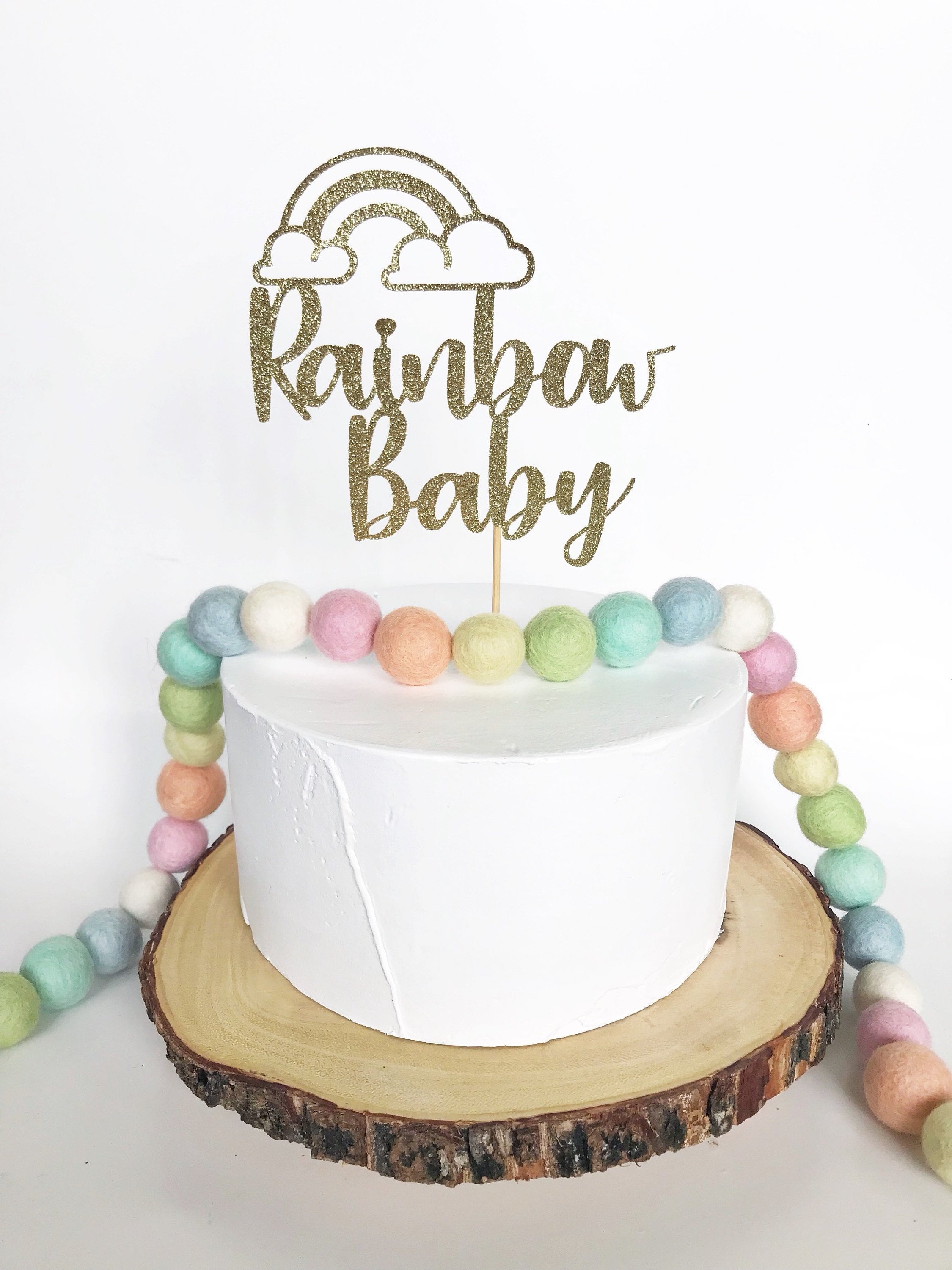 Rainbow Baby Shower Decorations, My Rainbow Baby Cake Topper, Rainbow Baby  Save the Date, Rainbow Baby Announcement, Baby Shower Gift 