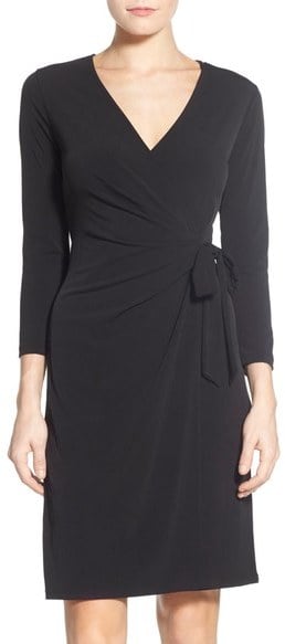 Anne Klein Jersey Faux Wrap Dress ($99) | You Won't Need a Quick Change  When Your Travel Dress Looks Like Michelle Obama's | POPSUGAR Fashion Photo  13