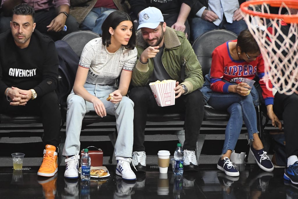 Kendall Jenner's Adidas Sneakers at Basketball Game