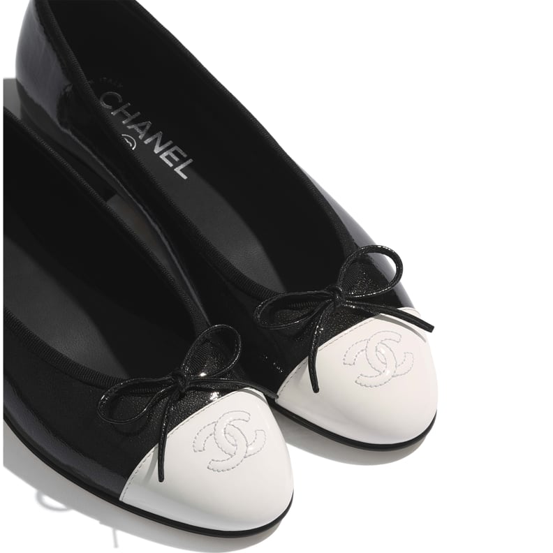Chanel Shiny Goatskin & Patent Calfskin Black & White