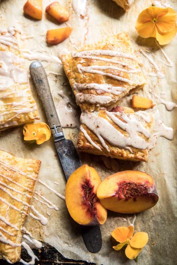 Brown Sugar Peach Puff Pastry Pop Tarts