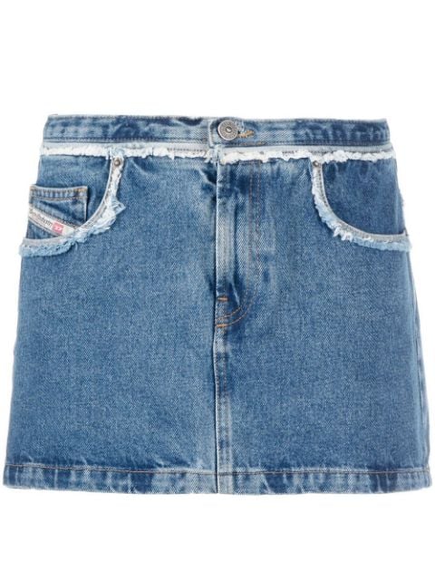 Diesel Distressed-Effect Denim Miniskirt