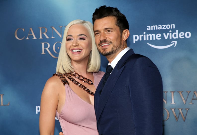 HOLLYWOOD, CALIFORNIA - AUGUST 21: Katy Perry and Orlando Bloom attend the LA premiere of Amazon's 