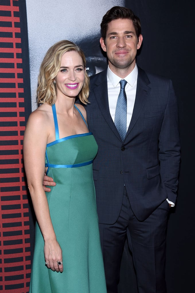 Emily Blunt and John Krasinski at Girl on the Train Premiere