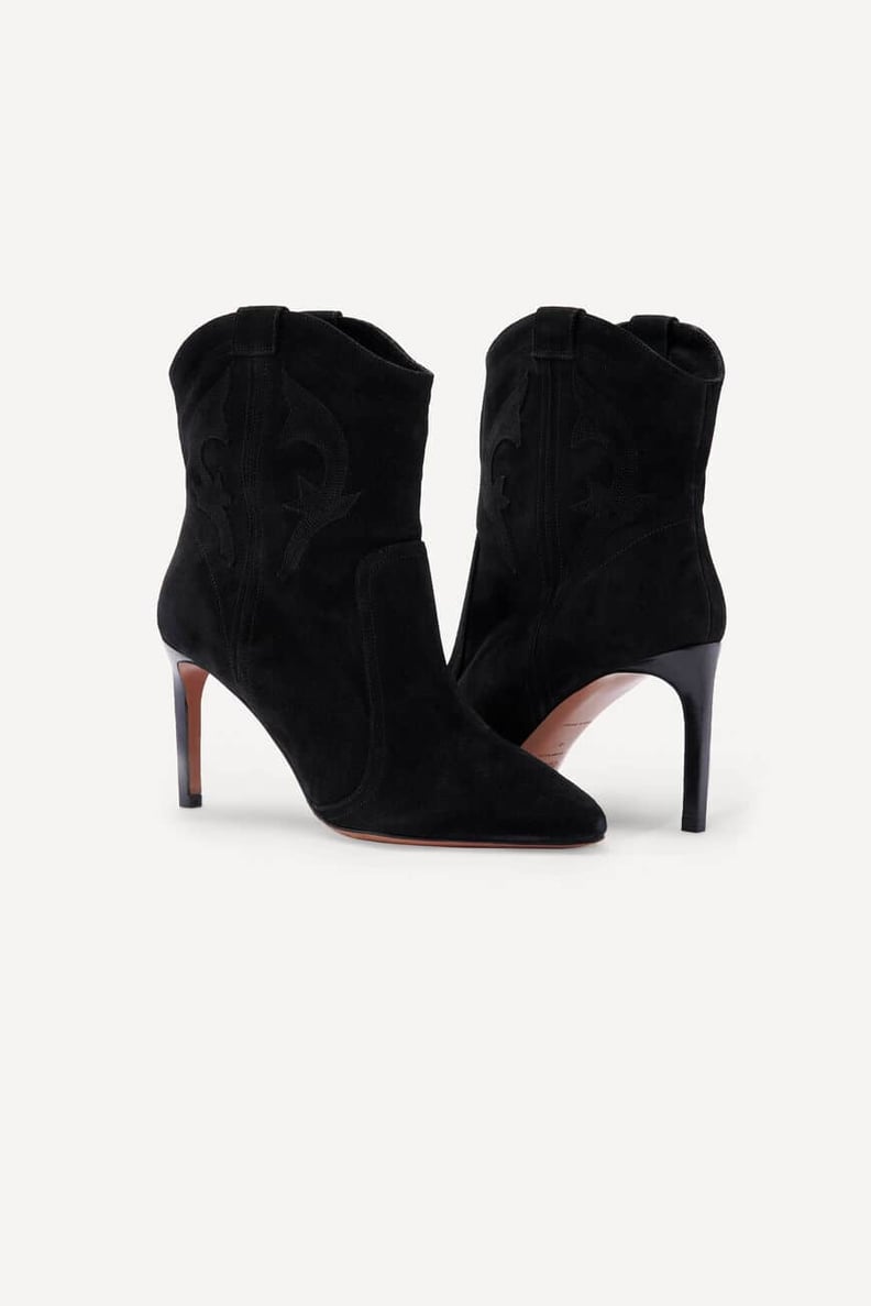 Suede Heeled Boots: ba&sh Caitlin Suede High Heel Ankle Boots