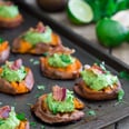 These Smashed Sweet Potato Guacamole Bites Are the Perfect Party Food
