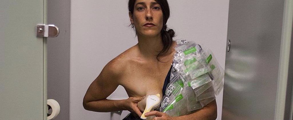 Working Mom's Breast Milk Bag Suit Photo Series