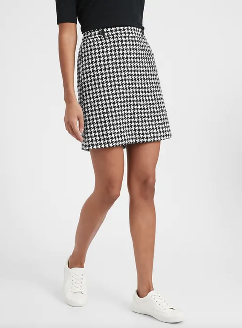 Banana Republic Factory Houndstooth A-Line Mini Skirt