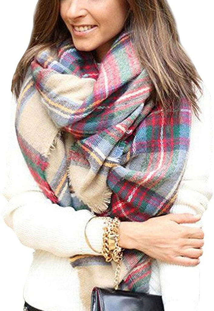 Dora Bridal Lady Women Blanket Oversize Tartan Scarf