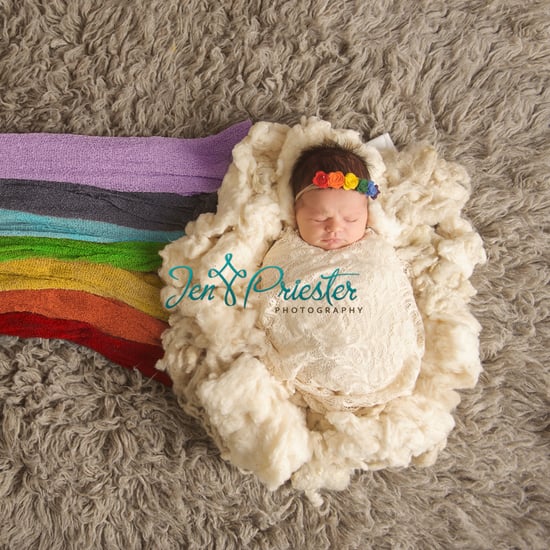 Rainbow Baby Newborn Photo