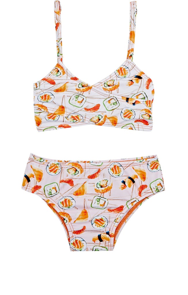 Submarine Sushi-Pattern Two-Piece Swimsuit