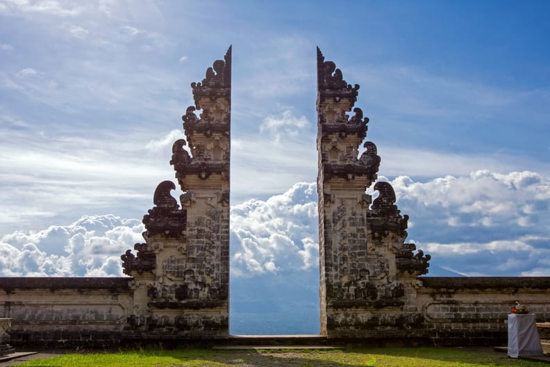 Step in the Middle of the Pura Lempuyang in Indonesia