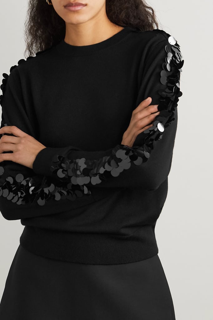 Bella Freud Lady Day Paillette Embellished Wool Sweater
