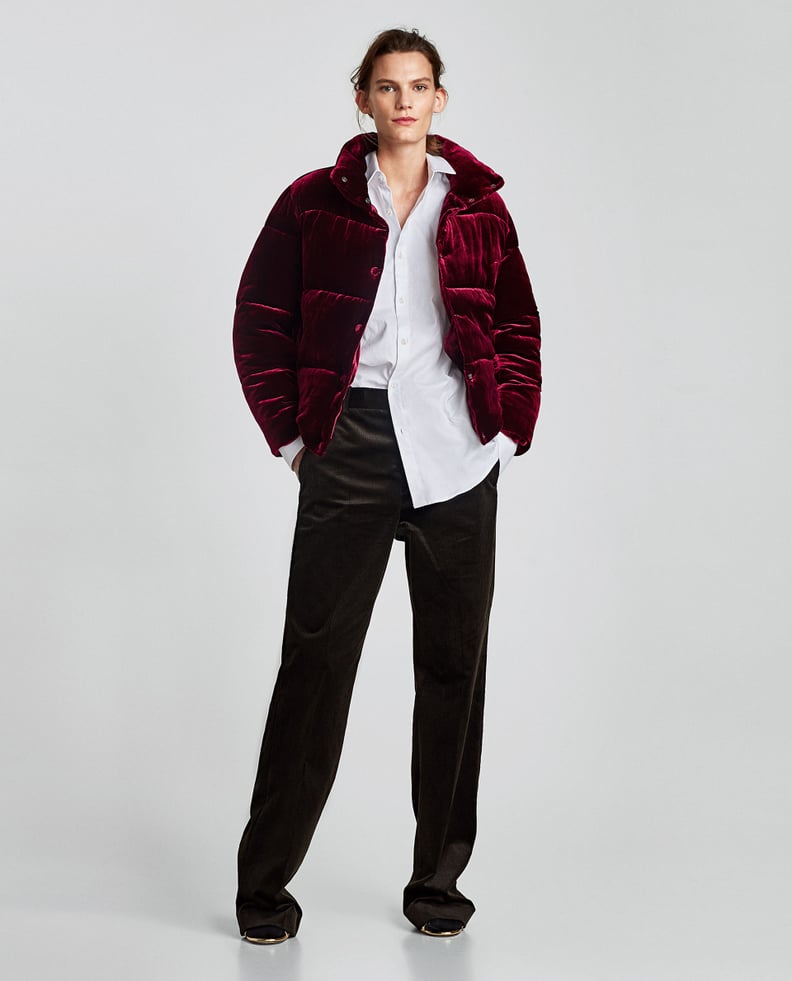 Zara Quilted Velvet Jacket