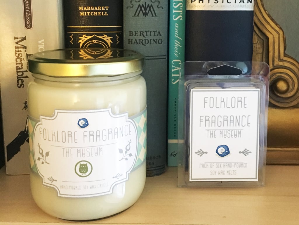 Animal Crossing Museum candle ($15) with leather, dusty paper, and subtle orchid notes