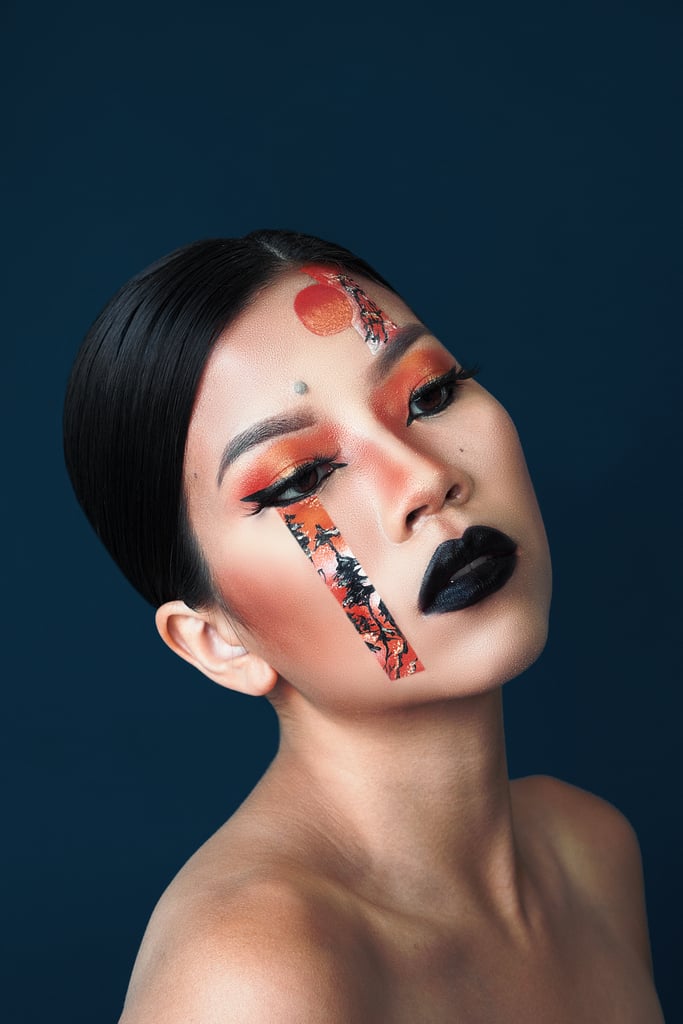 Cindy Chen Designs Landscape Art Makeup Look