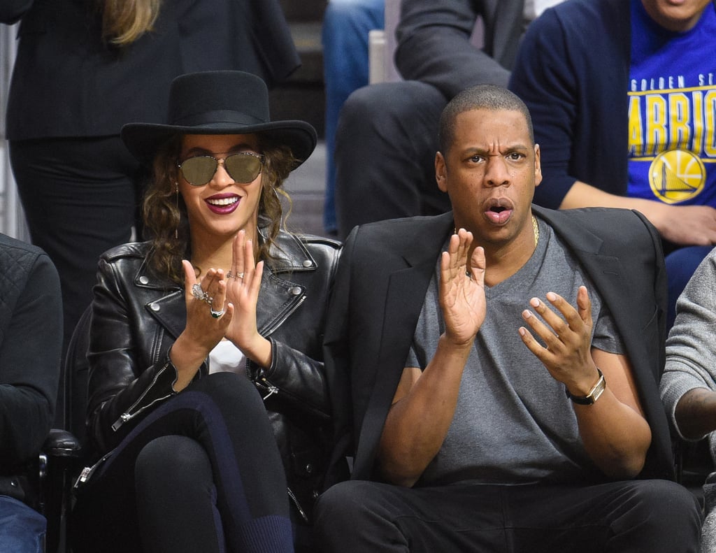 Jay Z and Beyonce at LA Clippers Game February 2016