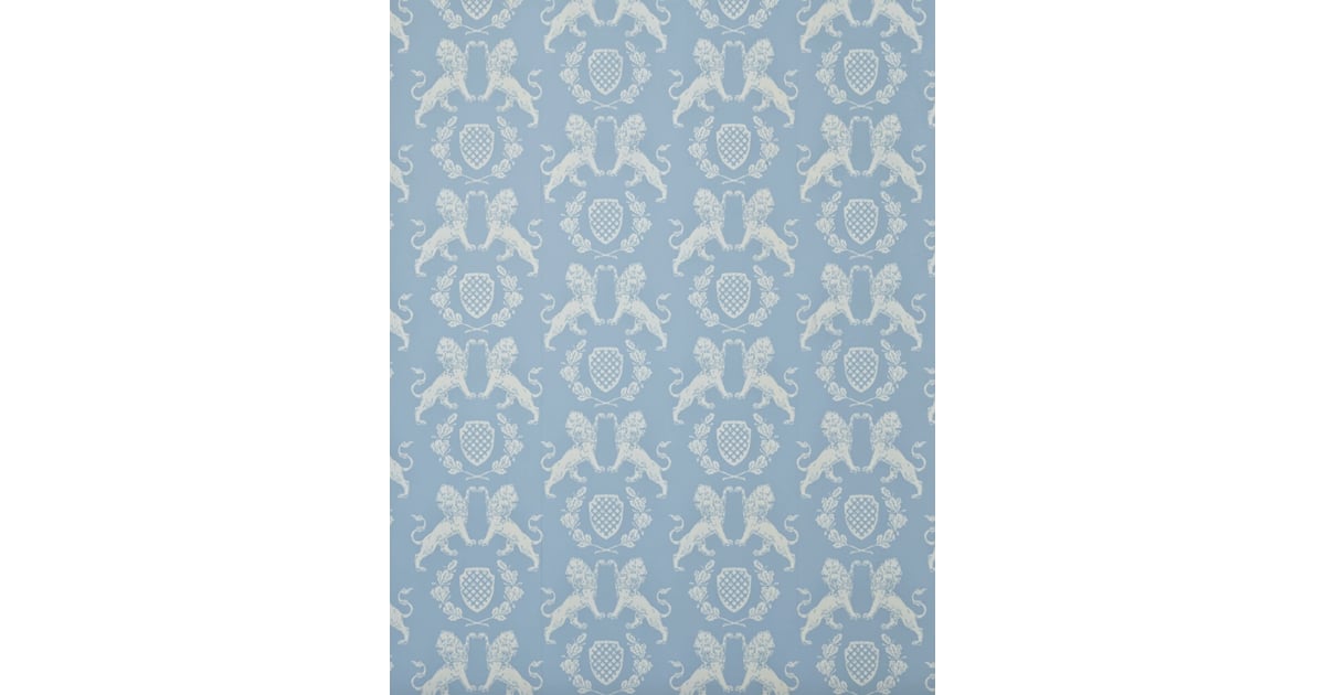 Heraldic Lion Wedgewood Blue Wallpaper Shop Wedgewood Blue Home Decor