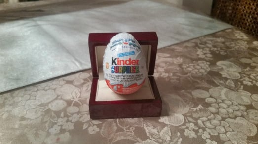 Kinder Egg Easter Proposal Popsugar Love Sex Kinder chocolate eggs are banned for sale and import into the united states for those living under the dark, chocolate egg ban: kinder egg easter proposal popsugar